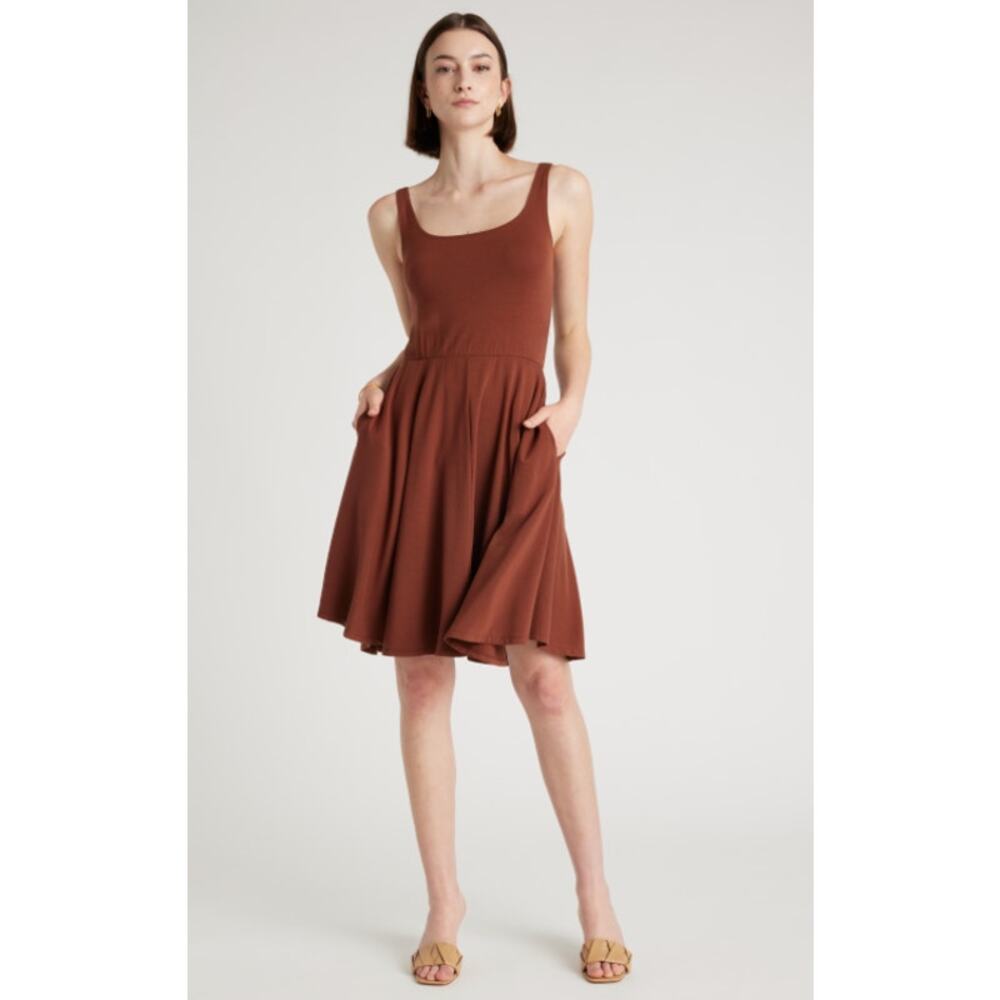 Quince Brown Mini Dress